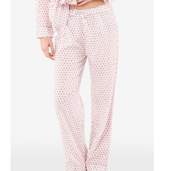 Roller Rabbit Red Hearts Pajama Set Size XL - Picture 2 of 7